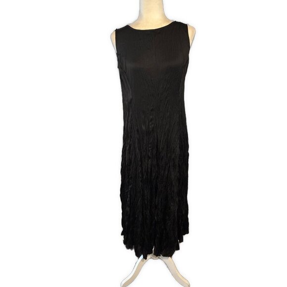 rostfrei by anett röstel Solid Black Textured Tank Midi Dress 36 US 4 Small - Picture 1 of 4